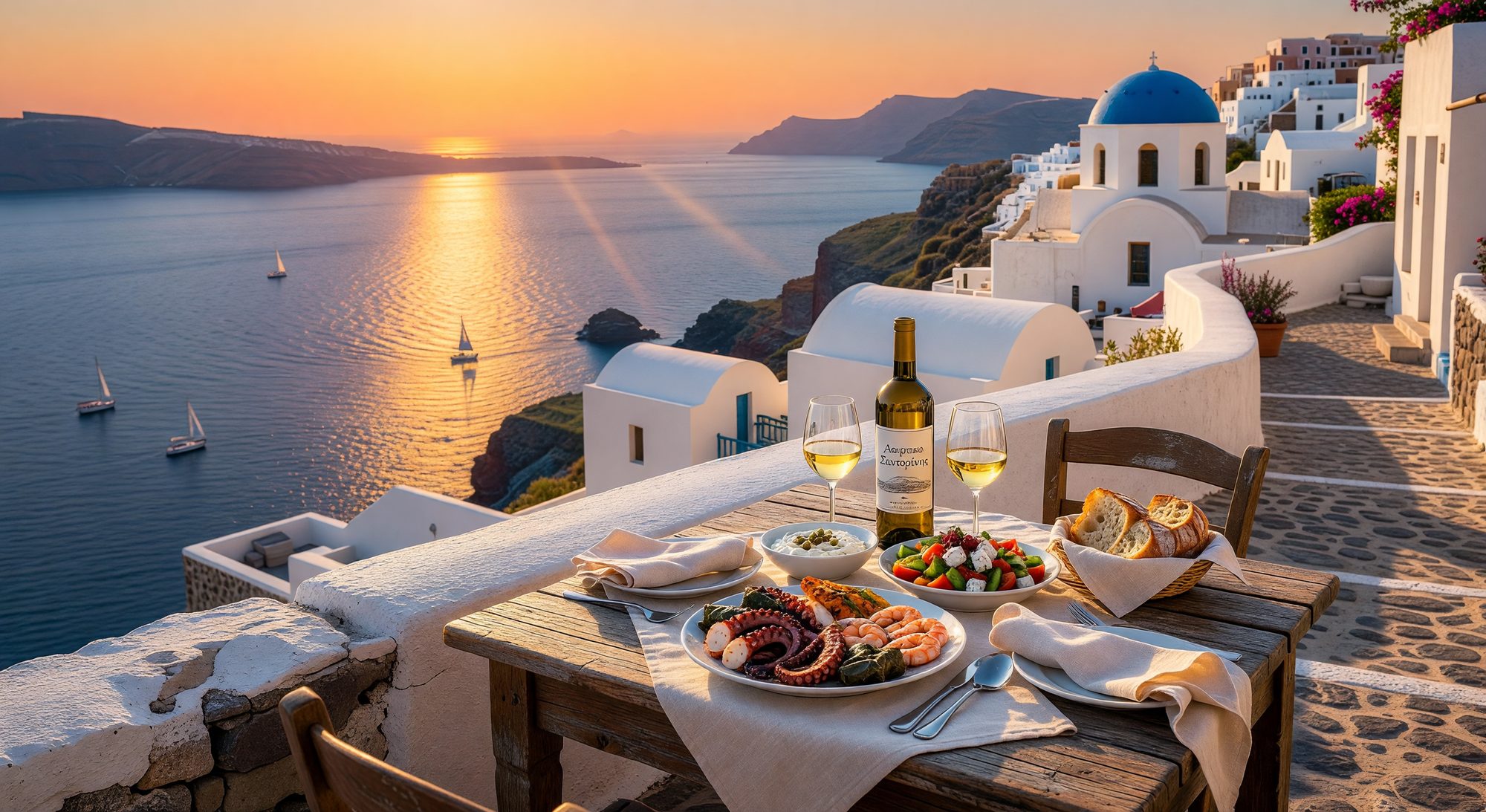 Gourmet Dinner Santorini